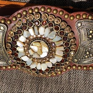 - LEATHEROCK boho hippie western wear belt. …